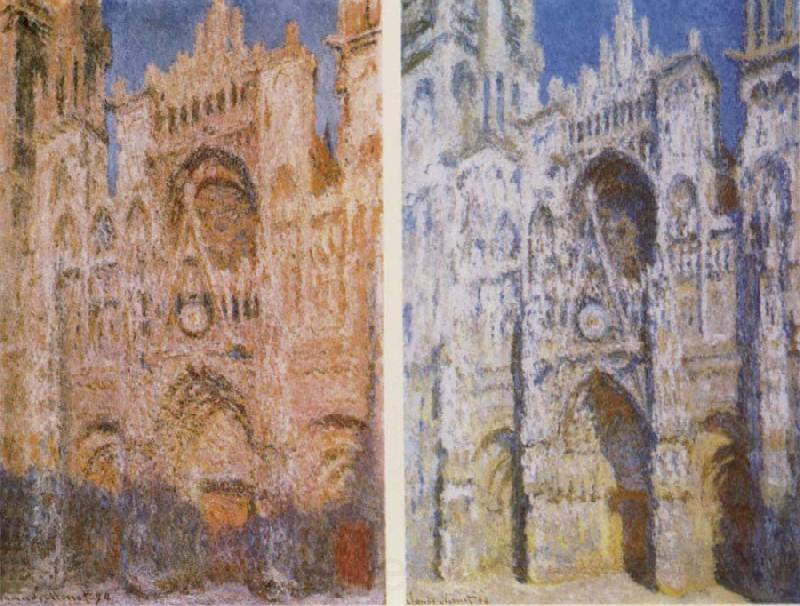 Claude Monet The West Doorway and the Cathedral of Rouen France oil painting art